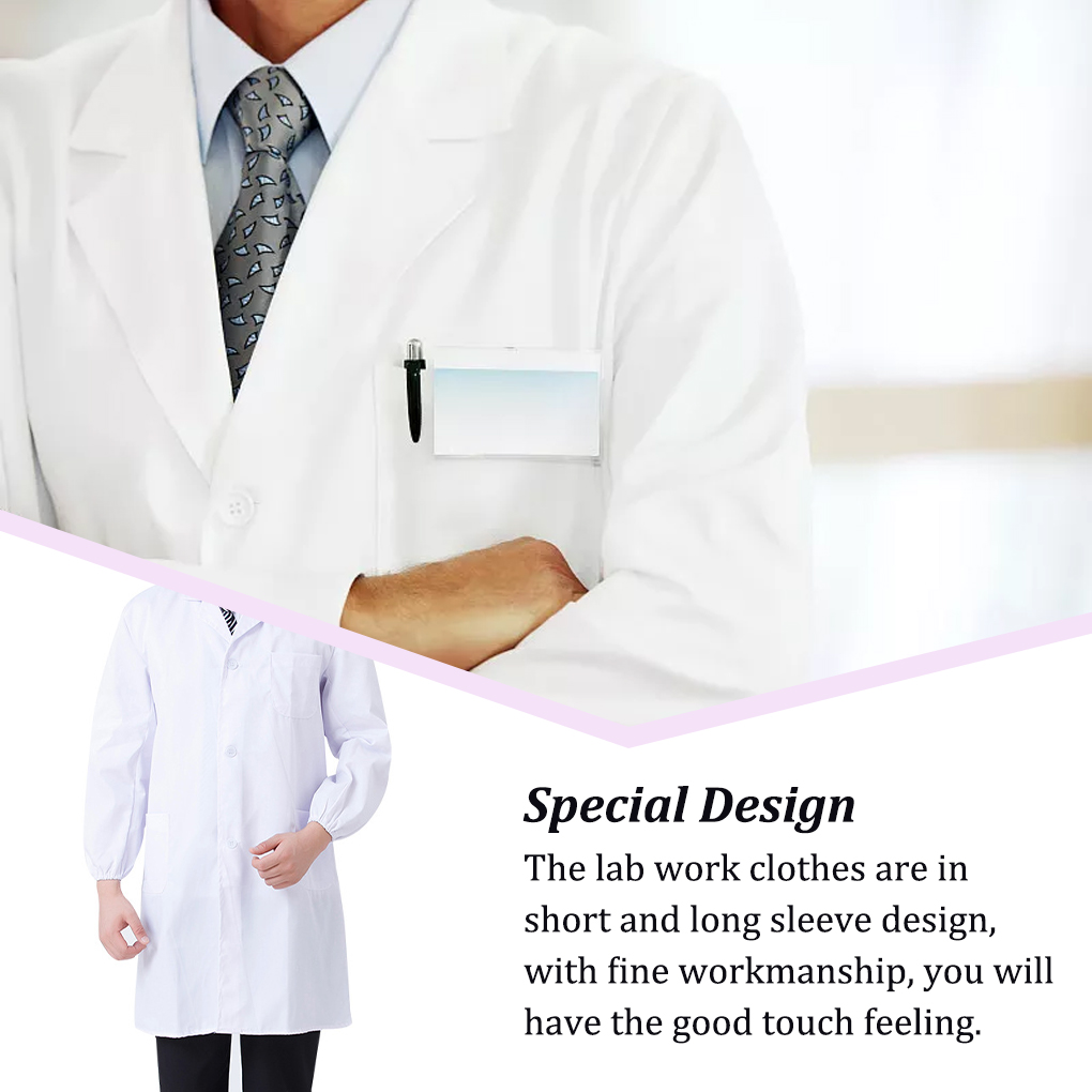 Lab Coat Medical - Labor manteltasche Langarm schule mit gekerbter