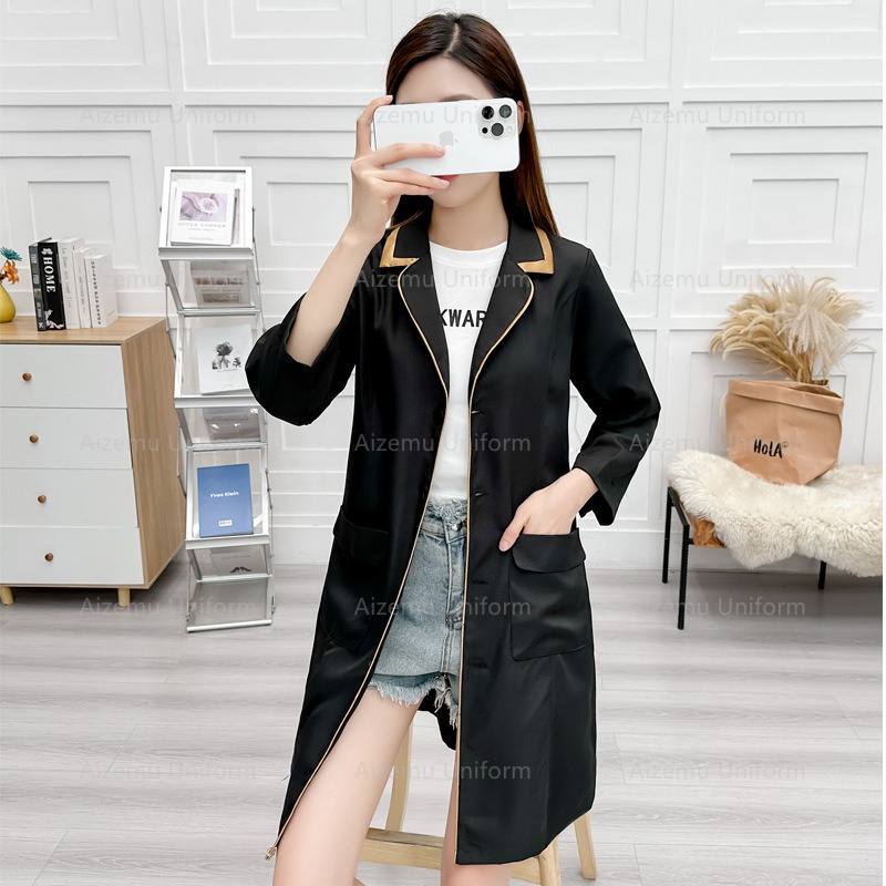 Schwarze Schönheitsuniform mit – Lab Coat Medical Bewertung und Preis