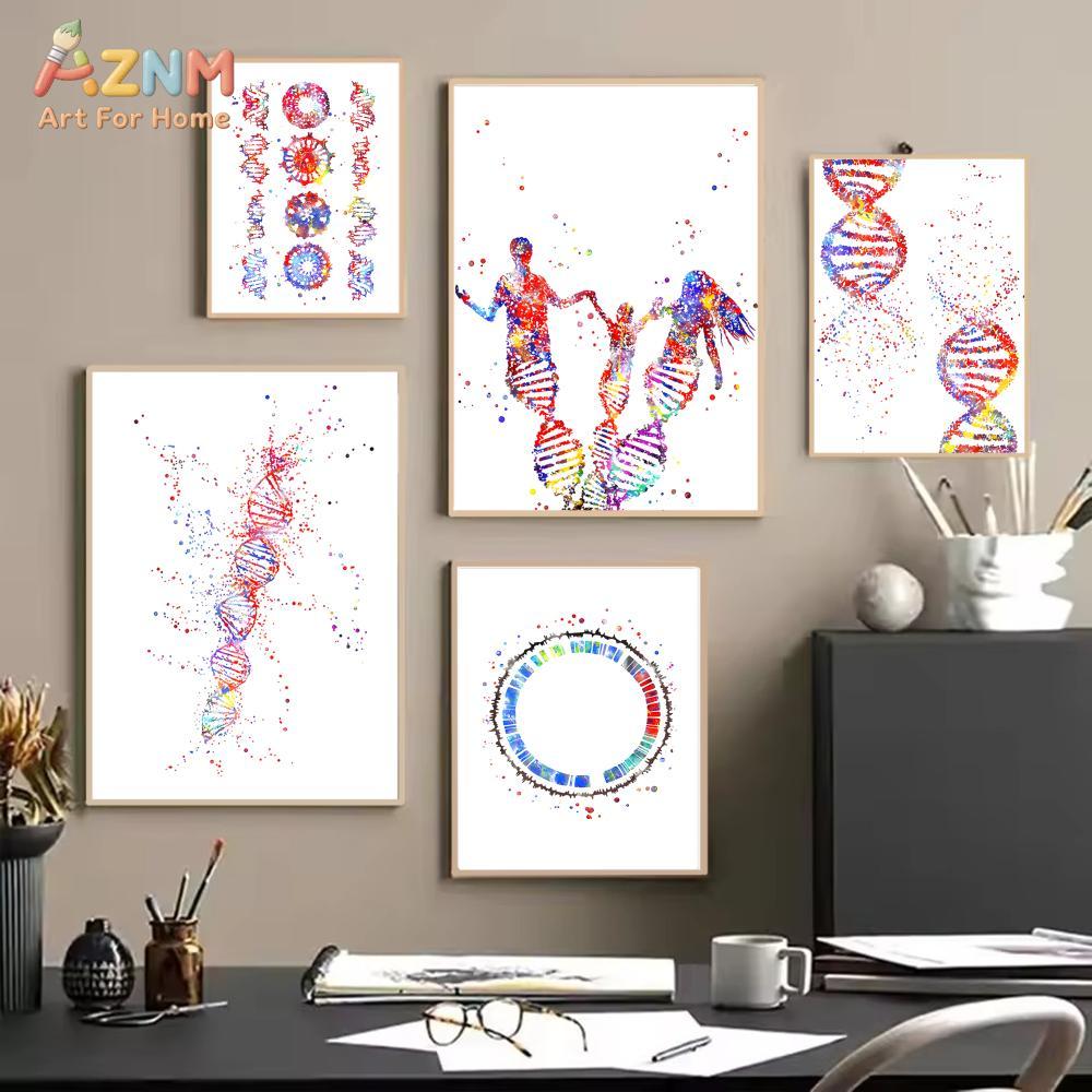 AZNM Bunter Aquarell-DNA-Gene- – Medical Lab And Science Bewertung und Preis