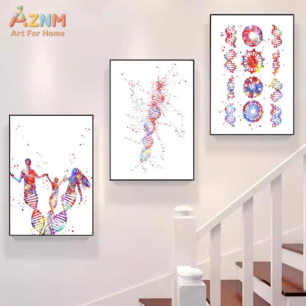 AZNM Bunter Aquarell-DNA-Gene- – Medical Lab And Science Bewertung und Preis