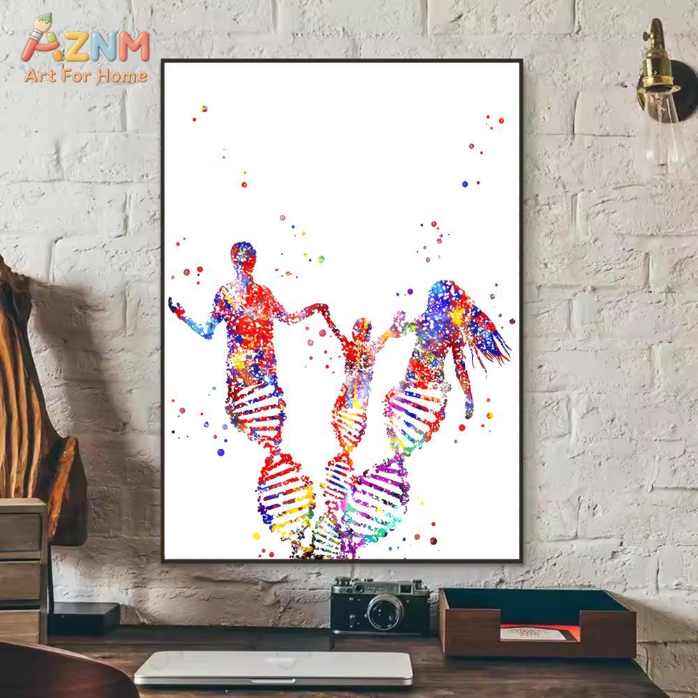 AZNM Bunter Aquarell-DNA-Gene- – Medical Lab And Science Bewertung und Preis