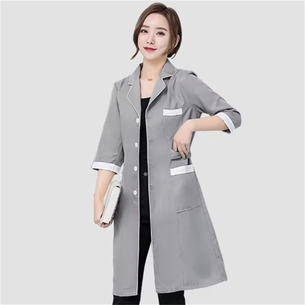 Hochwertiger grauer, einfarbig – Lab Coat Medical Bewertung und Preis