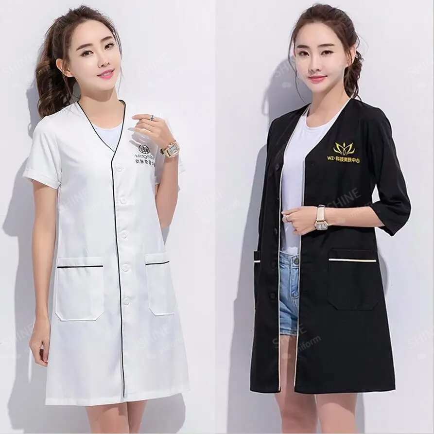 Schönheitsuniform, Kosmetikeri – Lab Coat Medical Bewertung und Preis